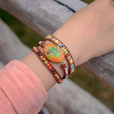Natural Orang Jasper Dreaming Wrap Bracelet-Your Soul Place